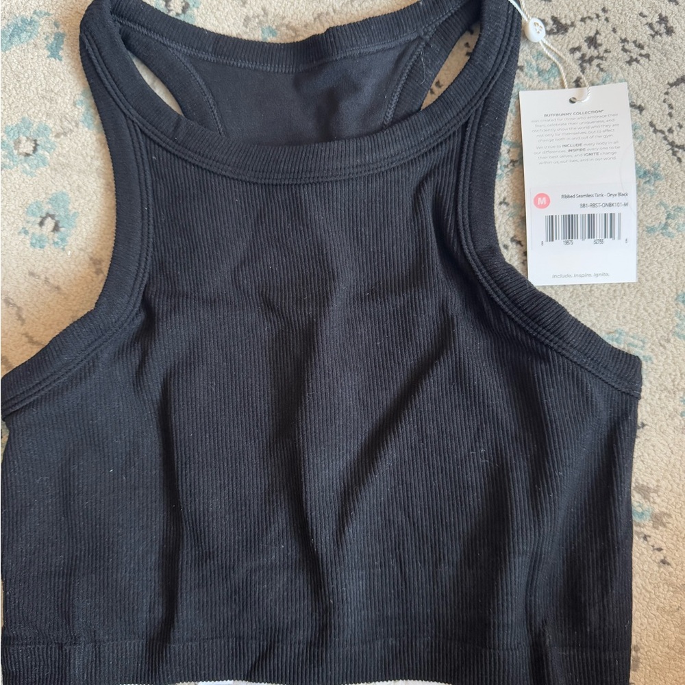 Ribbed Seamless Tank - Black